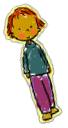 image of a puppet cut out that's been colored