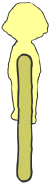 image of the back of a paper stick puppet